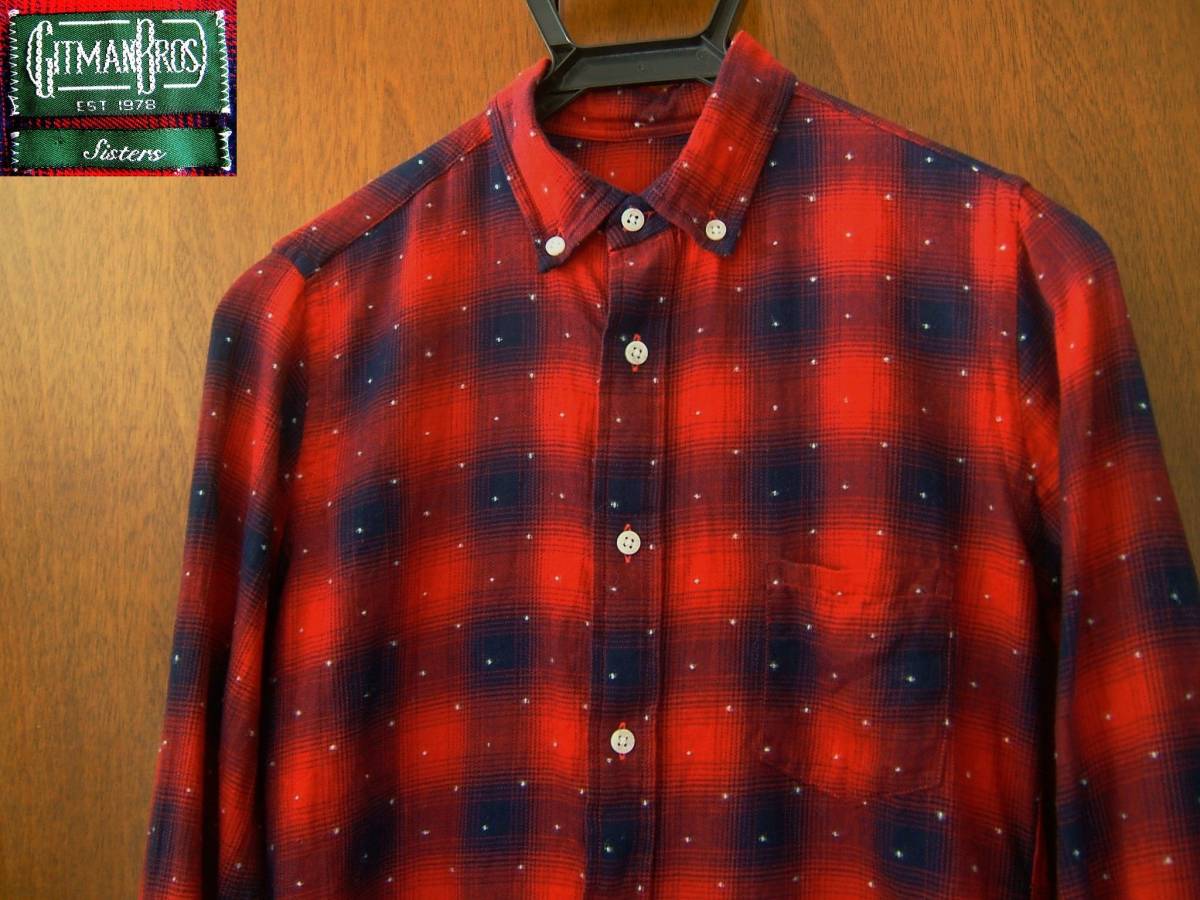 ギットマンブラザーズ GITMAN BROS Sisters ライトウェイト ネルシャツ BDシャツ 長袖シャツ USA製拍卖