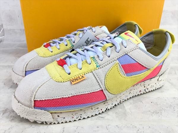 NIKE×UNION LA ナイキ×ユニオン タグ付き LEMON FROST CORTEZ コルテッツ DR1413-100 グレー×イエロー 箱有 SIZE:28cm MH632022101804拍卖