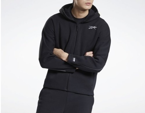 Reebok DMX パーカー 黒 ブラック S リーボック ステートメント フル ジップ フーディー リフレクター GP7110拍卖