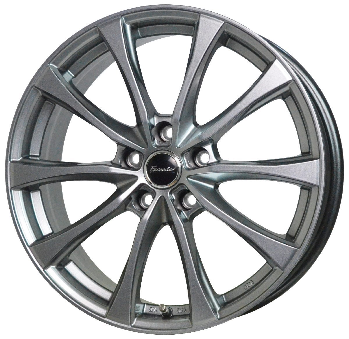 【M's】 エクシーダー E07 4本セット ダークシルバー DS 15インチ x 6.0J 5H PCD 100 +43 アルミホイール HOT STUFF拍卖