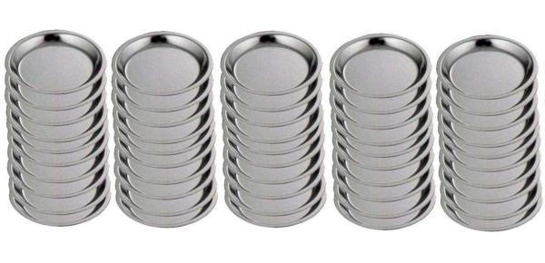 ☆パイ皿 オーブン可ステンレス製内径約147mm50枚色々な用途に使用できる便利なステンレスの丸皿です日本製新品拍卖