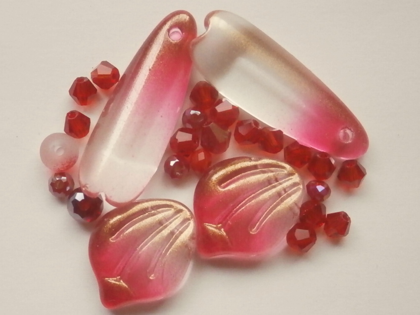 ガラスビーズ★アソート★レッド系★C拍卖