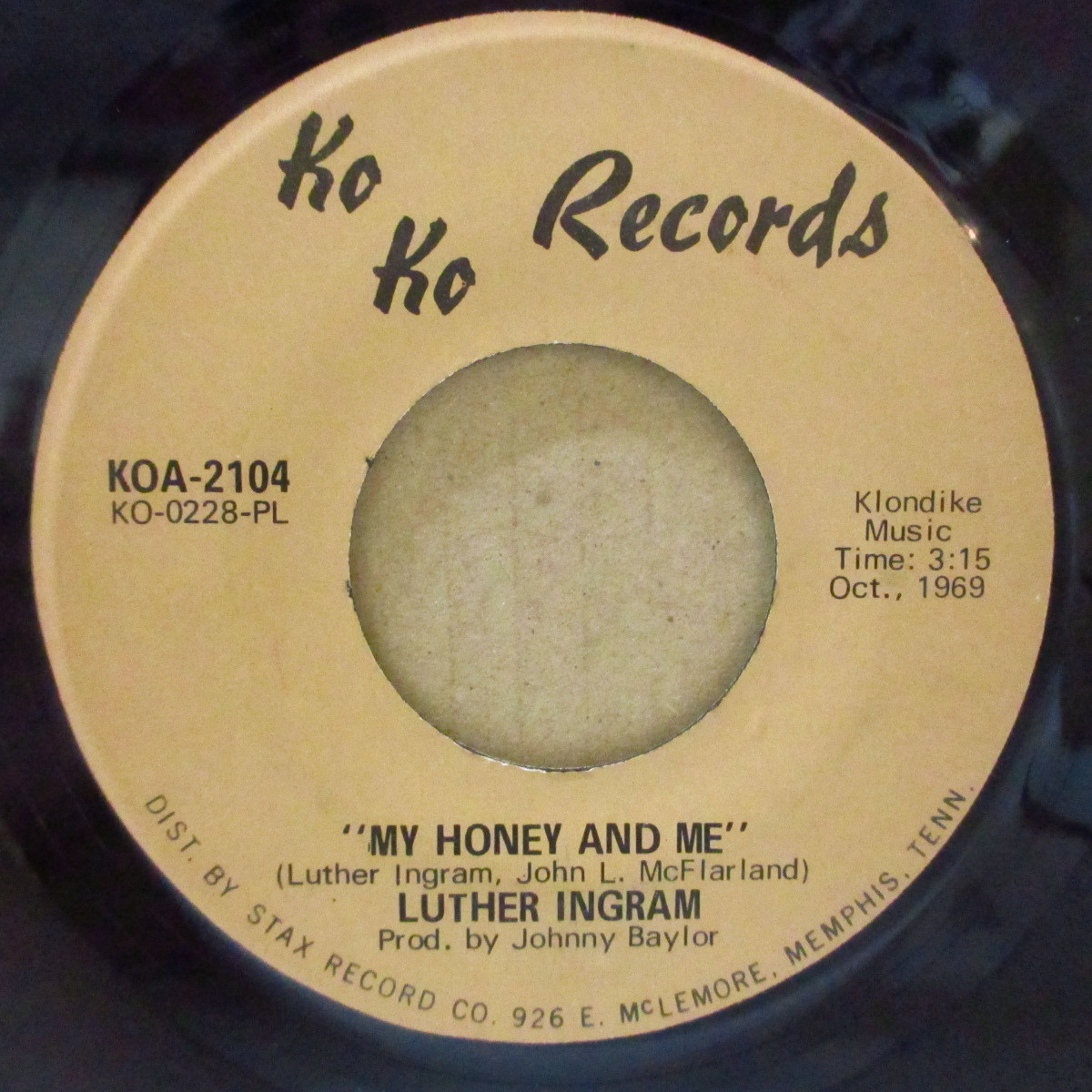 LUTHER INGRAM-My Honey And Me (US Orig.Black Logo 7)拍卖