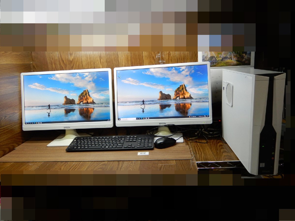 D7☆1920x1080フルHD21.5液晶デュアルモニタ★高速128GBSSD+500GD-HDD★メモリ8G★Core i5★DVDRW★Windows10★EPSON★Endeaver MR4600E拍卖