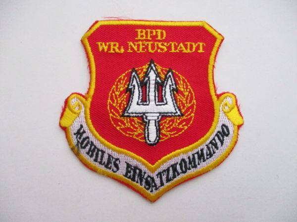 【送料無料】MOBILES EINSATZ KOMMANDO BPD WR.NEUSTADTパッチ刺繍ワッペン/オーストリアMEKドイツ警察Wiener Neustadt警察特殊部隊 M54拍卖