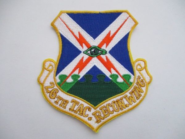 【送料無料】アメリカ空軍26TH TAC.RECON.WINGパッチ刺繍ワッペン/偵察航空隊EYEエアフォース目AIR FORCE米空軍USAF米軍USミリタリー M54拍卖