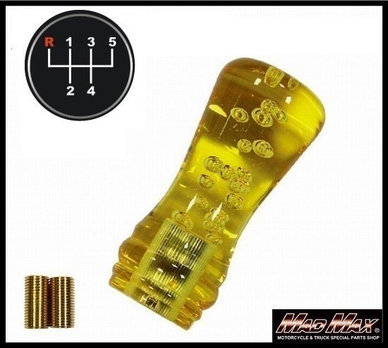 MADMAX トラック用品 ルーク シフトノブ 泡 100mm ゴールド いすゞ 07エルフ用/変換アダプター付【送料800円】拍卖