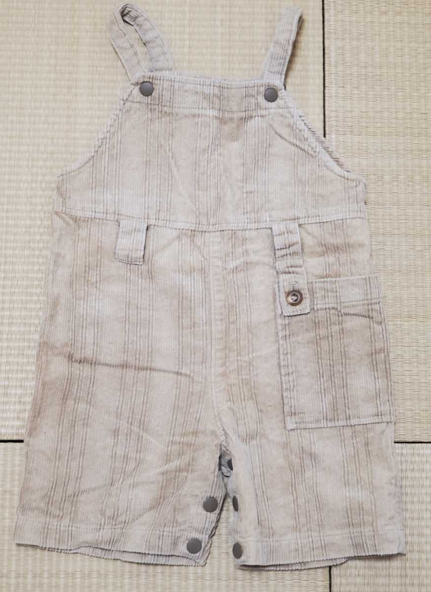 ★美品☆COMME CA ISM(コムサ・イズム)コーデュロイオーバーオール【ブラウン系・80cm】拍卖