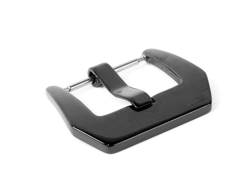 ファッション 汎用 腕時計 交換用パーツ 合金製 ヘアライン 尾錠 ブラック#幅22MM拍卖