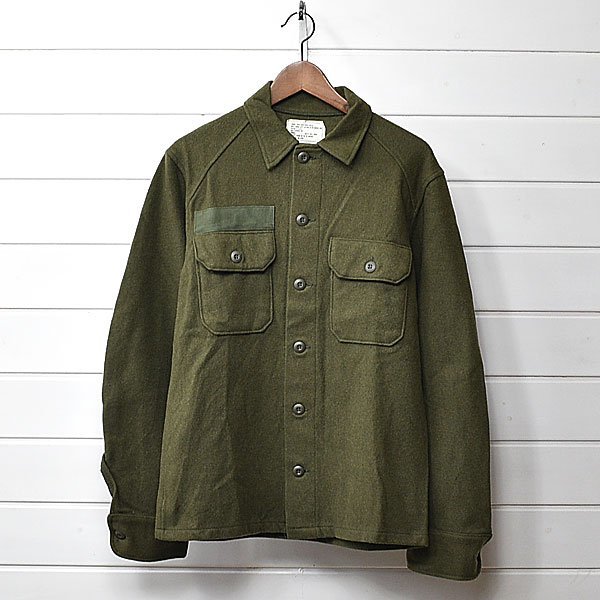 U.S. ARMY 77年 ウールフィールドシャツ オリーブ ミリタリー 米軍 S デッドストック難あり|22g1168拍卖