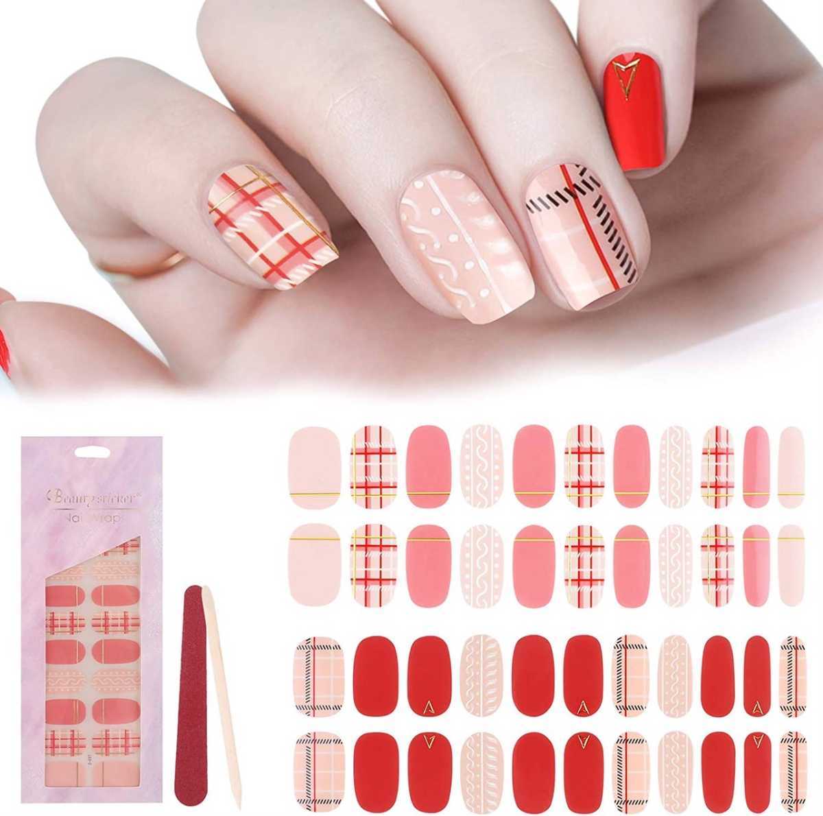 ネイルシール 貼るだけ 3D ジェルネイルシール ネイルアート キラキラ シール おしゃれ 可愛い オフィス 結婚式 パーティー ピンク拍卖