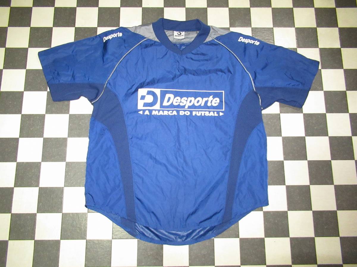 ★Desporte/デスポルチ★良品 S ネイビー ロゴプリント半袖ピステ拍卖