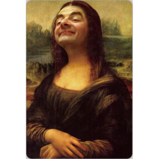 A3480 メタル サイン 金属 ブリキ 看板 プレート 店 カフェ 絵画 名画 ダヴィンチ モナリザ パロディ おもしろ ジョーク 5615拍卖