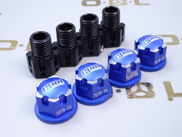 GPM製 SLE10A+6.5MM-B 【ブルー】 TRAXXAS スレッジ 95076-4-Sledge用 六角アダプター (+6.5mm) とホイールロック 検索8654+7758拍卖