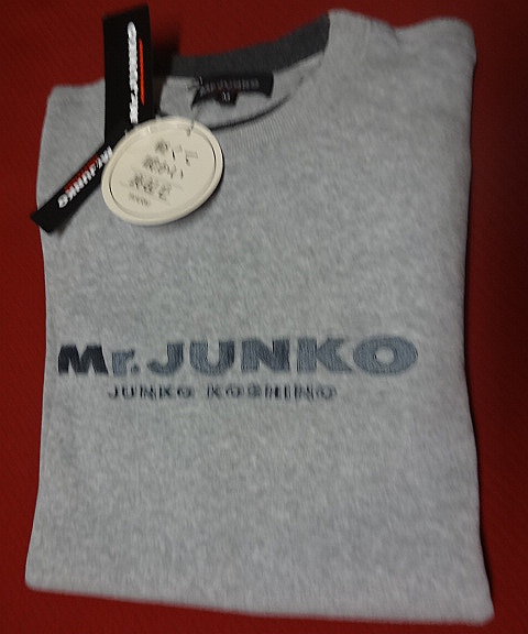 新品 Mr.JUNKO  トレーナー 裏起毛 M グレー 長袖 ビッグロゴ   /検パパPOLO拍卖