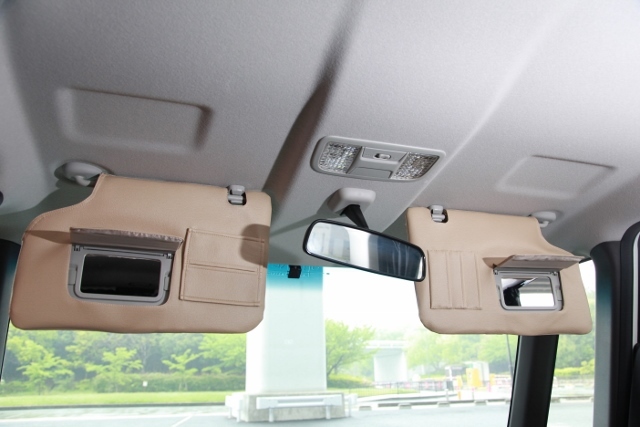 ホンダ N-BOXJF1JF2サンバイザーカバーPVCレザーアイボリー拍卖