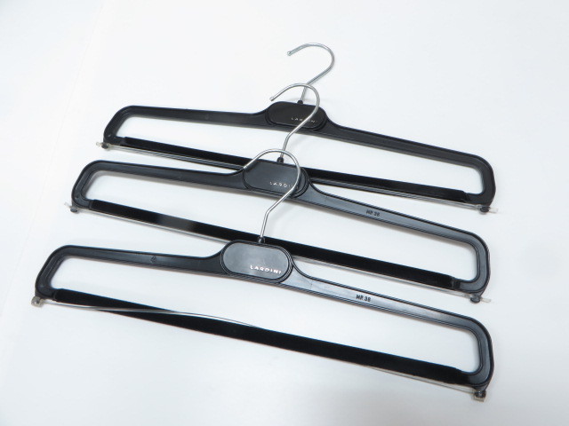 ■ LARDINI ラルディーニ ■ パンツハンガー ・3本セット / ブラック拍卖