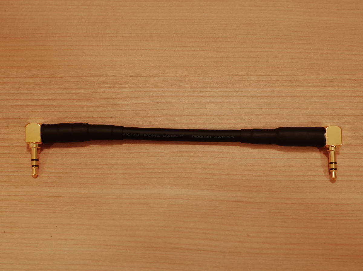 ★ MOGAMI 2549 黒 15cm L型3.5mm-L型3.5mm ステレオミニプラグケーブル OYAIDE P-3.5GL 金メッキ DAP ポタアン ★ 拍卖