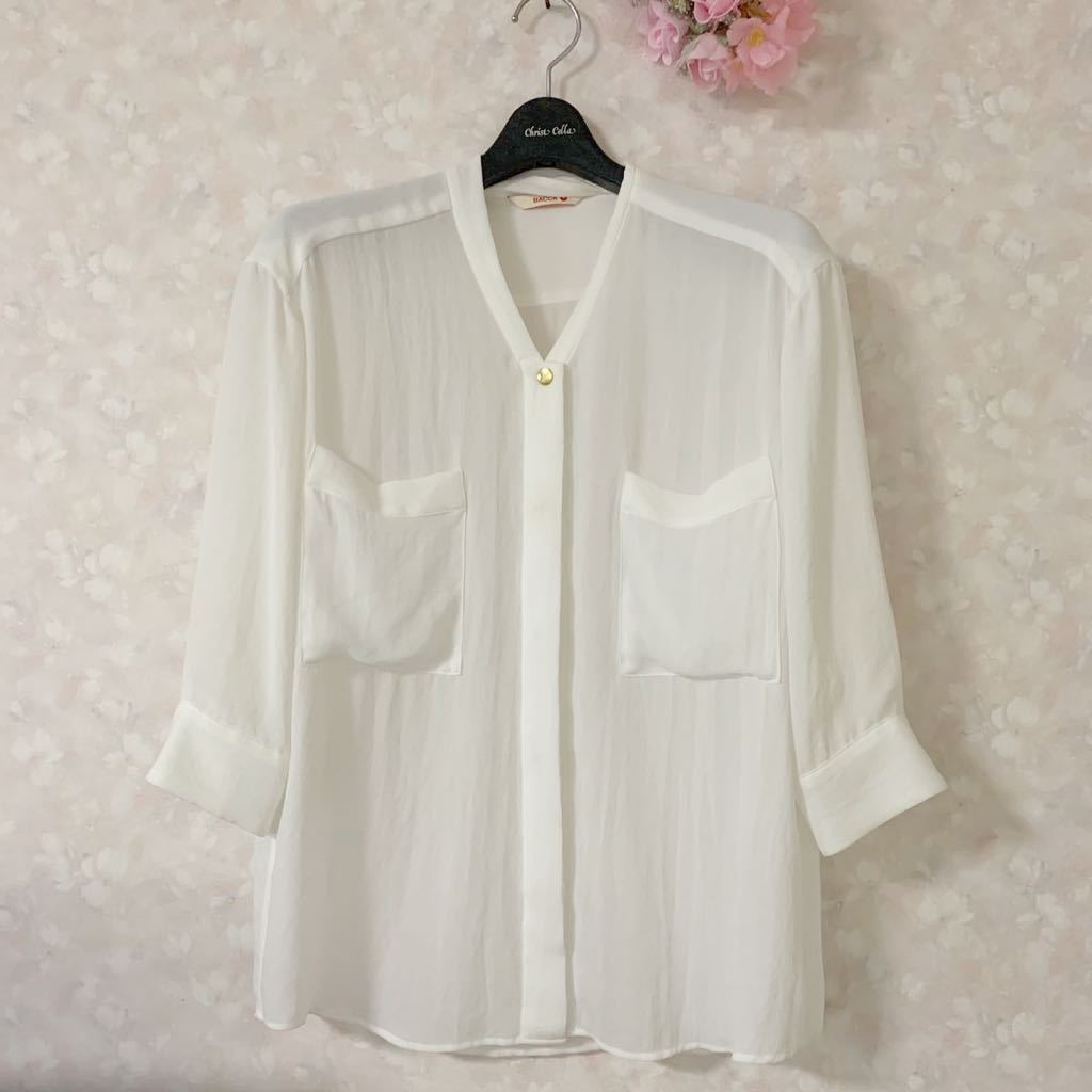 BACCA バッカ シフォン オーバーブラウス 大きめデザイン拍卖