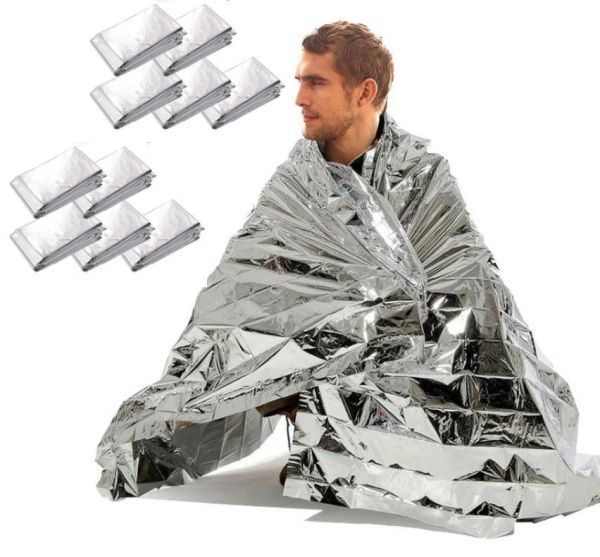 アルミシート サバイバルシート 静音 サバイバル アルミ 【10枚】軽量 防災 保温 防寒 【140*210cm 】拍卖