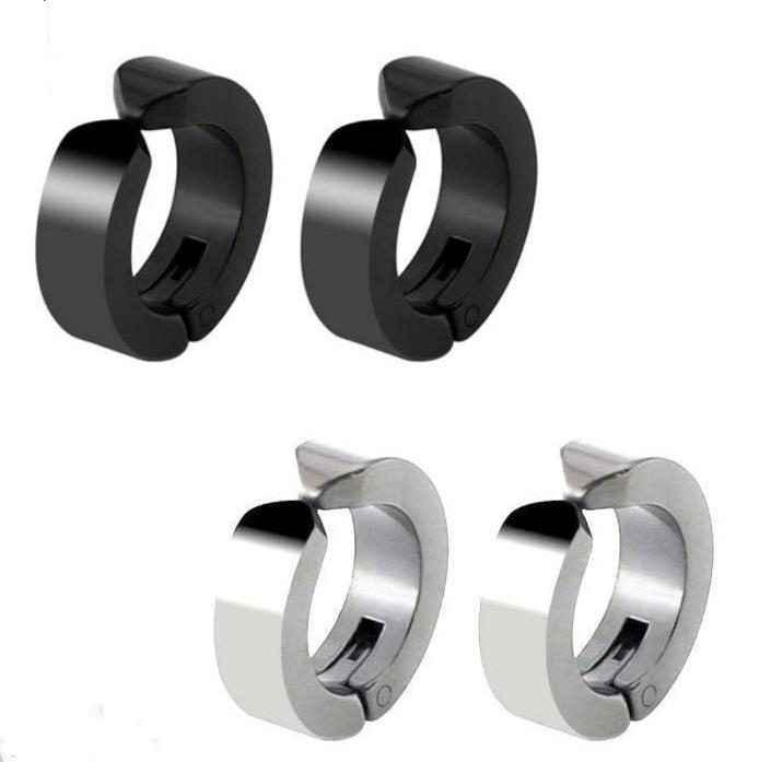 "フェイクピアス 太め 太い はさむ【12個】黒&シルバー メンズ レディース イヤーカフ "拍卖