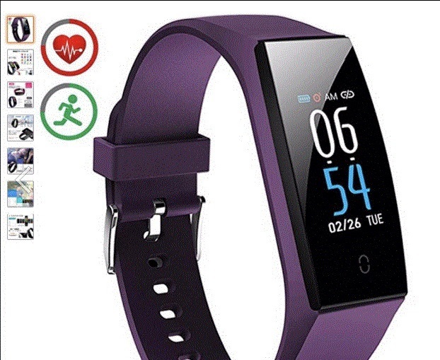 新品未使用送料無料 スマートウォッチ 2019 最新版 IP67防水 カラースクリーン 睡眠検測 目覚まし時計 着信電話通知 (purple)拍卖