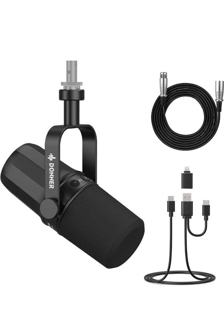 ダイナミックマイク USBマイク XLR接続 iOS Android Mac Windows 対応 実況 ライブ配信 ゲーミング ユーチューブ レコーディング拍卖