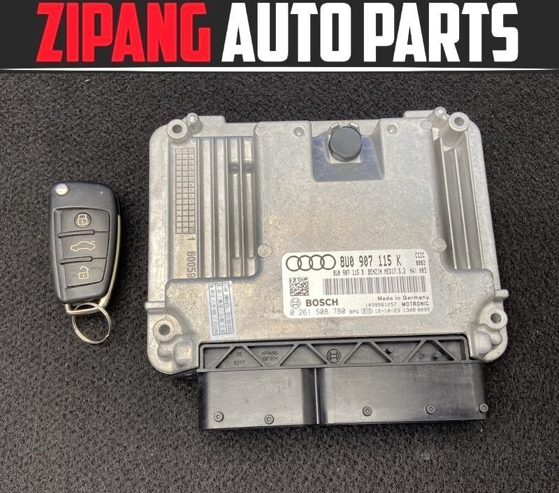 AU112 8U Q3 2.0TFSI クワトロ Sライン CCZ エンジン コンピューター/キー 鍵 付 ◆8U0 907 115 K ★動作OK/エラー無し ○ ★即決★拍卖