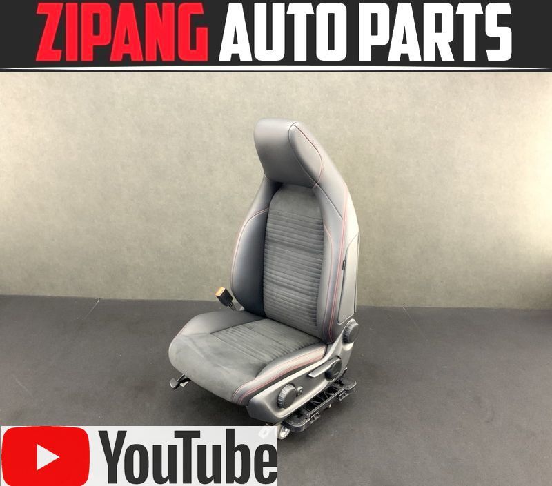 MB177 W176 A180 AMGスポーツP 前期 純正 左フロント シート/ヒーター付 助手席 ◆ブラック×赤ステッチ 【動画有り】◎拍卖