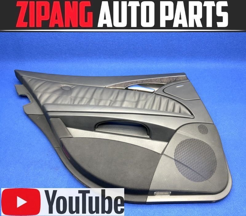 MB183 W211 E320T CDI AV 後期 本革 左リア ドア トリム/内張り ◆黒革/ブラック 【動画有り】○拍卖