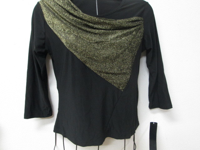 新品◎社交ダンストップス ◎ラメドレープ 体系カバー キラキラ ゴールド拍卖