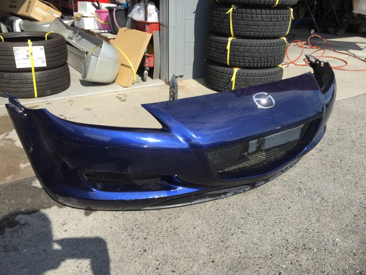 ◆P1031-1◆取り付け部破損無し!◆マツダ純正◆RX-8◆フロントバンパ-◆F151-50031◆ブル-系◆中古品◆拍卖