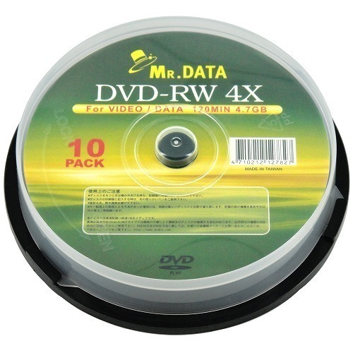 送料無料メール便 DVD-RW 4倍速 データ用 繰り返し記録 4.7GB 10枚 MR DATA/DVD-RW47 4X 10PS/7827x1個拍卖
