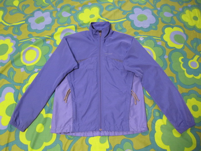 F02 patagonia パタゴニア フロントZIPアウター レディースS 3色ブルー ポリエステル100 USEDキレイ キャンプ アウトドア拍卖
