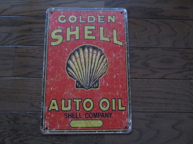 シェル・モーターオイル英国製ティンプレート看板・SHELL・英国車★RR・ミニクーパー・MG・ロータス・トライアンフ・ローバー・BP拍卖