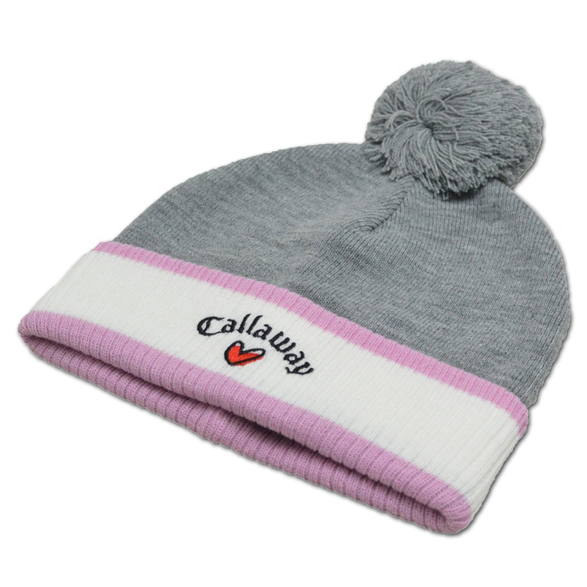 キャロウェイ レディース ニット帽子 グレー C22291218-1021 callaway ゴルフ カジュアル おしゃれ @拍卖