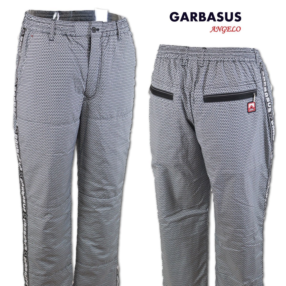 3割引【GARBASUS ガルバス】メンズ 防寒パンツ LL(50) 白×黒 25-5303-03-03 アンジェロ カジュアル ゴルフ おしゃれ 中綿入り @拍卖