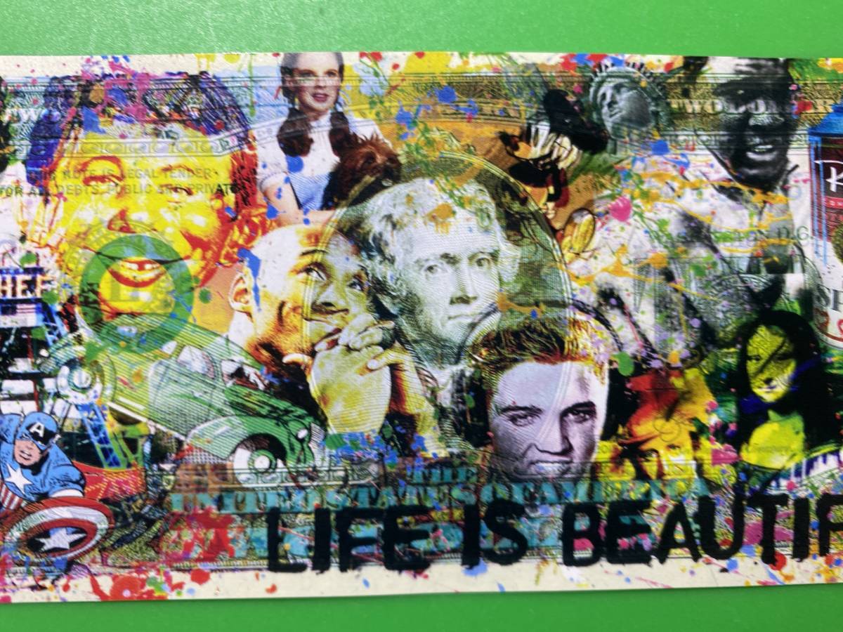 バンクシー Banksy エルビスプレスリー マリリンモンロー ミッキーマウス モナリザ 2ドル札 $2 JFK 200枚限定 激レア コビーブライアント拍卖