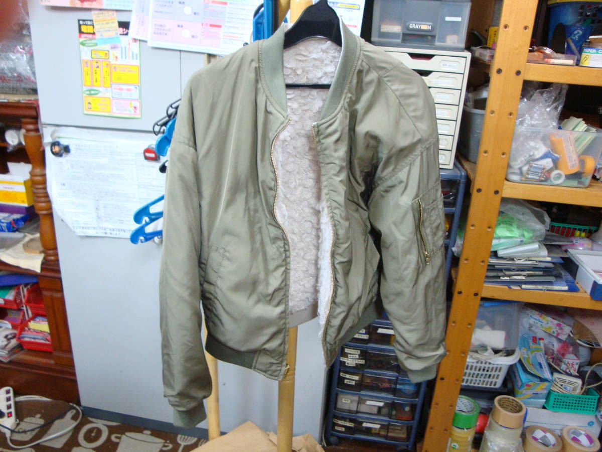 女性用 ジャンパー 長袖 Sサイズ モスグリーン 拍卖