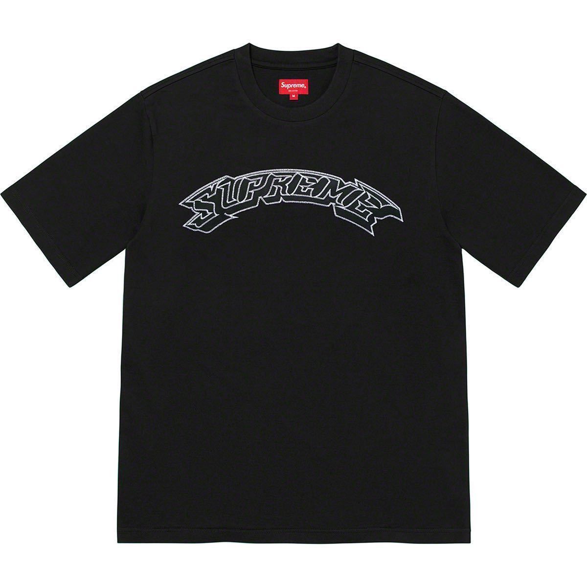 【新品未使用】 22SS 新品 Supreme シュプリーム APPLIQUE ARC S/S TOP Tシャツ カットソー 半袖 BLACK M ブラック 黒色 即決早い者勝ち拍卖