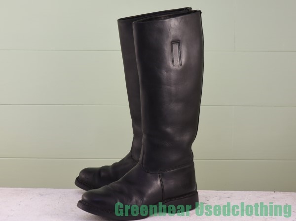 T038◆ビンテージ【Derby】バイクブーツ 良い味 インナーボア 黒 ブラック メンズ 25.5cmくらい拍卖