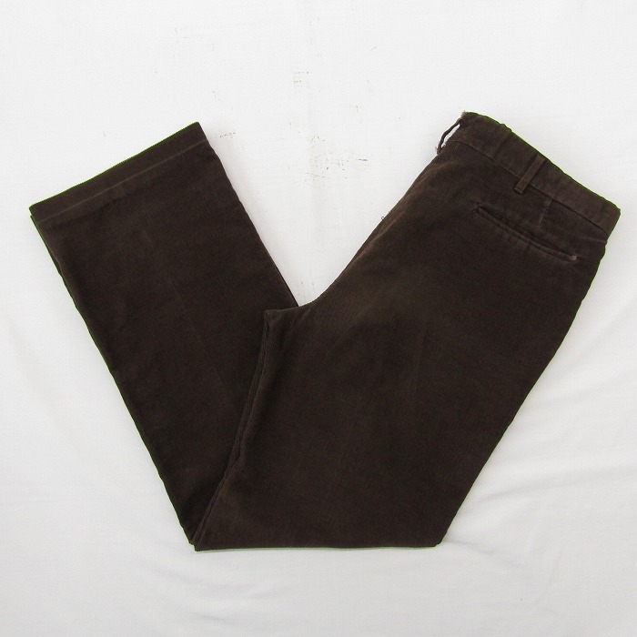70s 80s サイズ W33 L30 HAGGAR コーデュロイ コーズ パンツ 細畝 ストレート ブラウン ハガー 古着 ビンテージ 2O2410拍卖