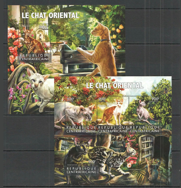 「BRK13」中央アフリカ切手 2015年 猫拍卖