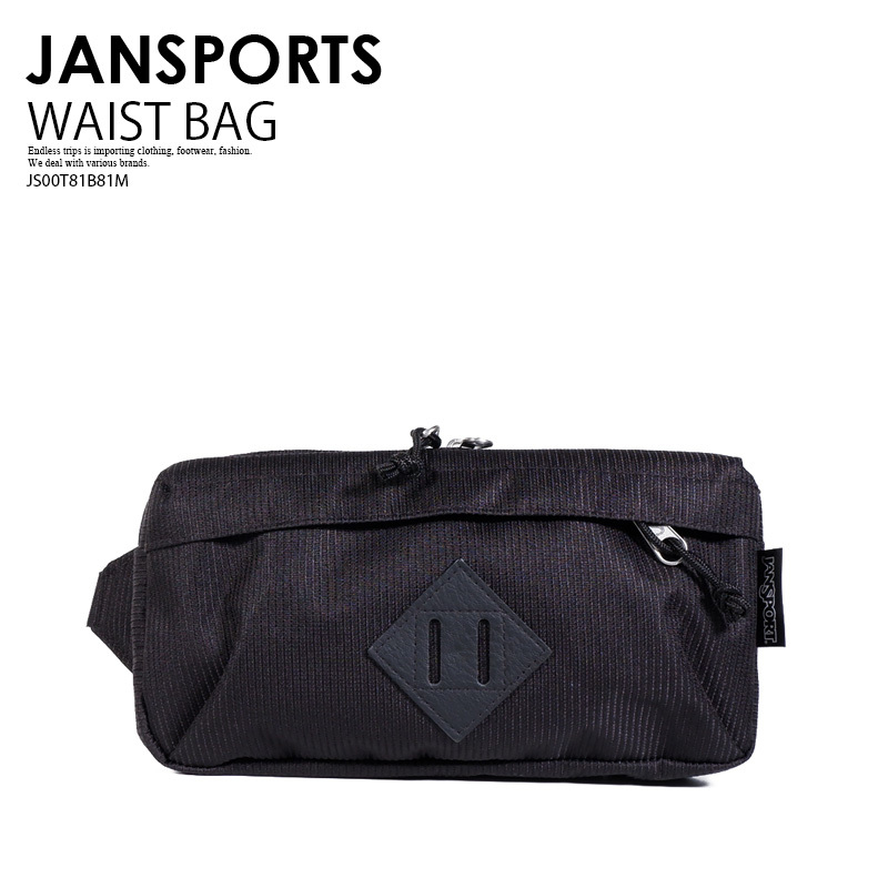 ■新品■JANSPORT ジャンスポーツ WAISTED ウェイスティド■ウエストバッグ ボディバッグ■ブラック■JS00T81B拍卖