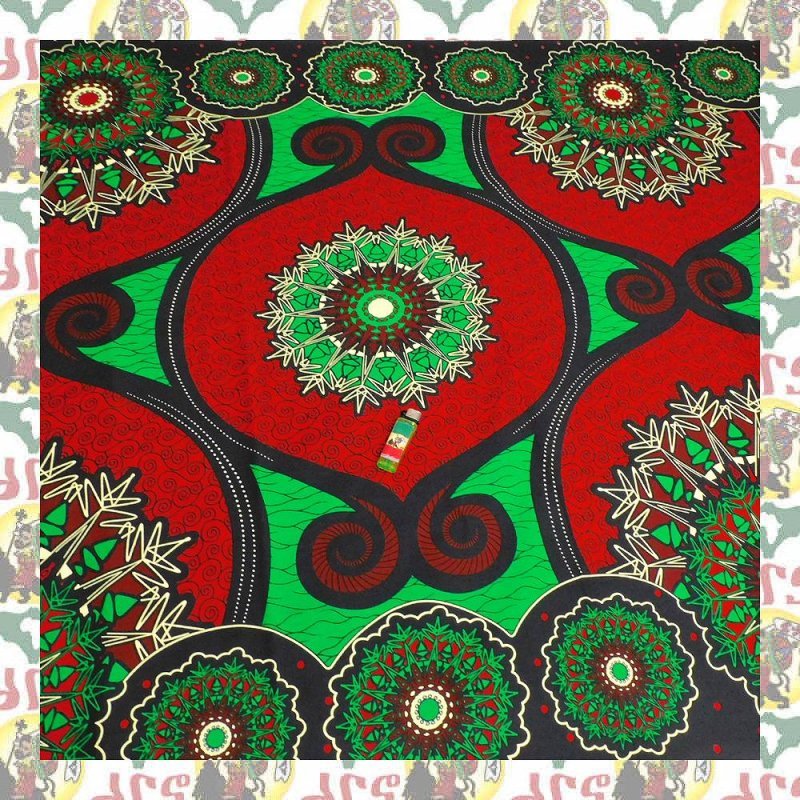 【SALE/270cm x 110cm/3ヤード】アフリカンプリント生地 barg-i07 アフリカ布 アフリカ生地 ゴールドプリント アンカラ キテンゲ パーニュ拍卖