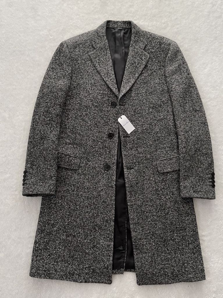 タグ付き USA製 STEVEN ALAN size40REG(M) ASHEVILLE TOP COAT TWILL made in USA スティーブアラン ツイル 黒 白 メンズ コート 未使用拍卖