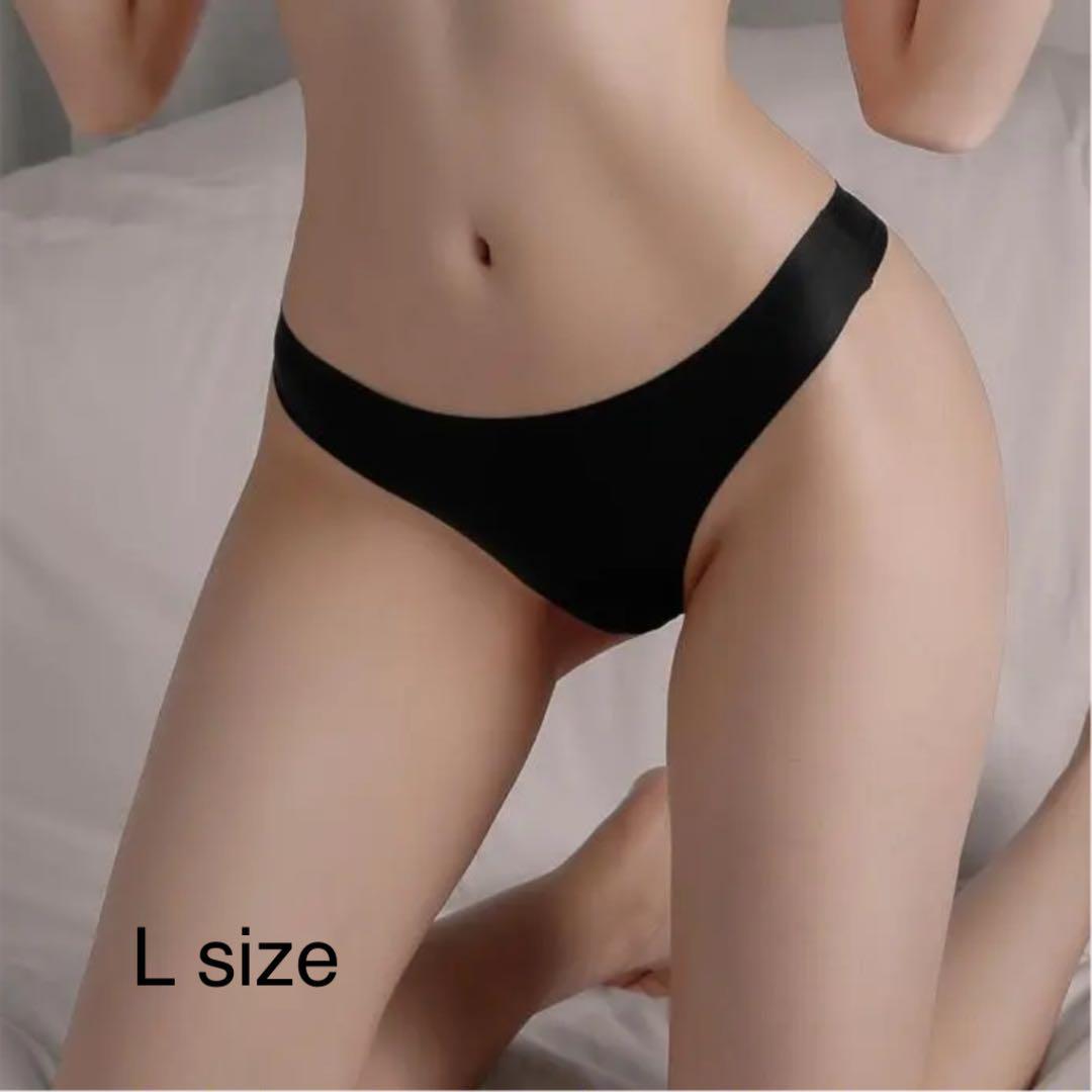 E-46.set割 Tバック シームレスショーツ レディース ブラック L拍卖