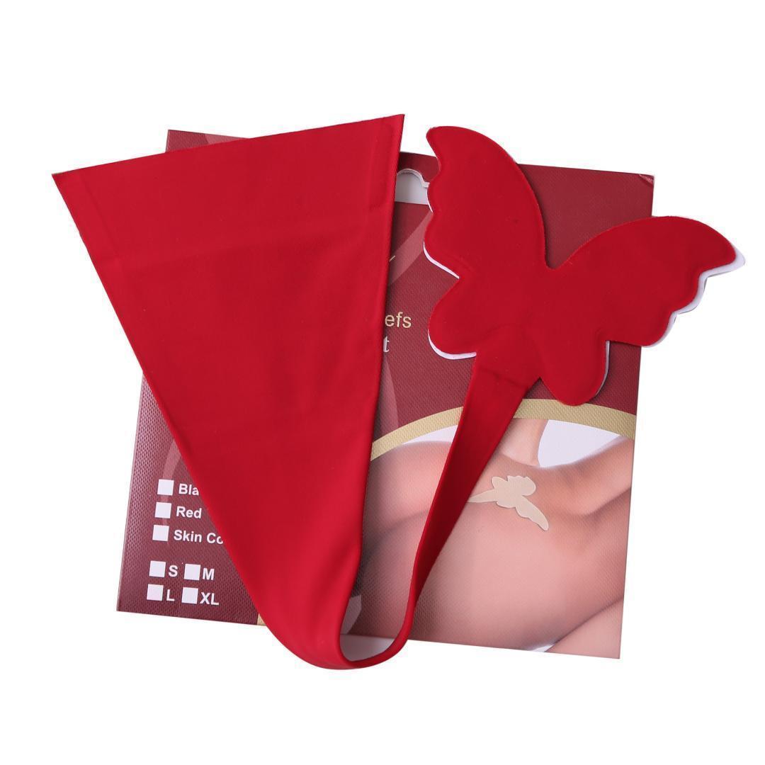 N-72.set割▲200円〜 貼るパンティ レディース レッド XL拍卖