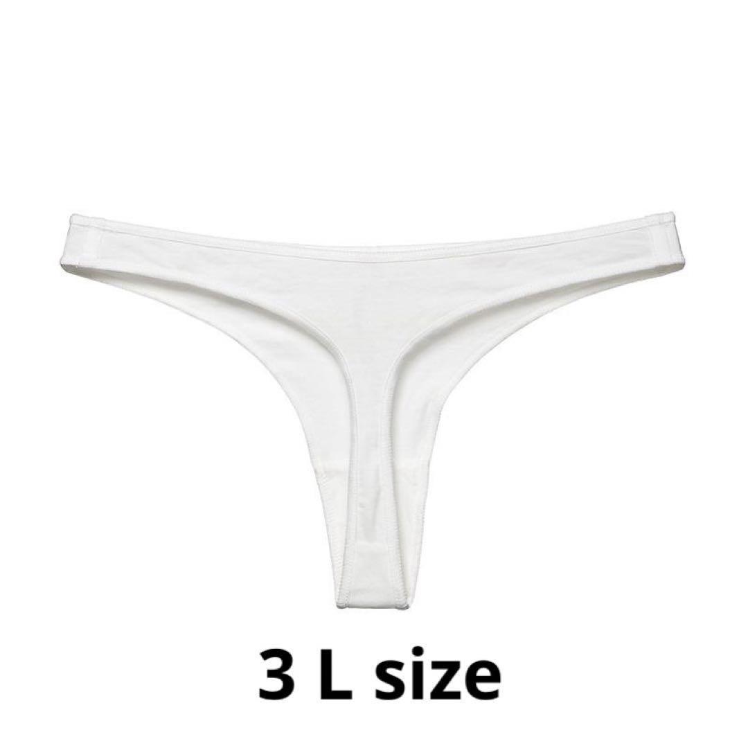 O-41.set割▲200円〜 Tバックショーツ レディース ホワイト 3L拍卖