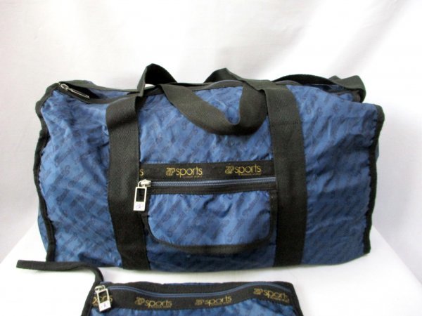 Arnold Palmer/アーノルドパーマー◇折り畳み 2wayボストンバッグ NV 収納ポーチ付 W48cm拍卖